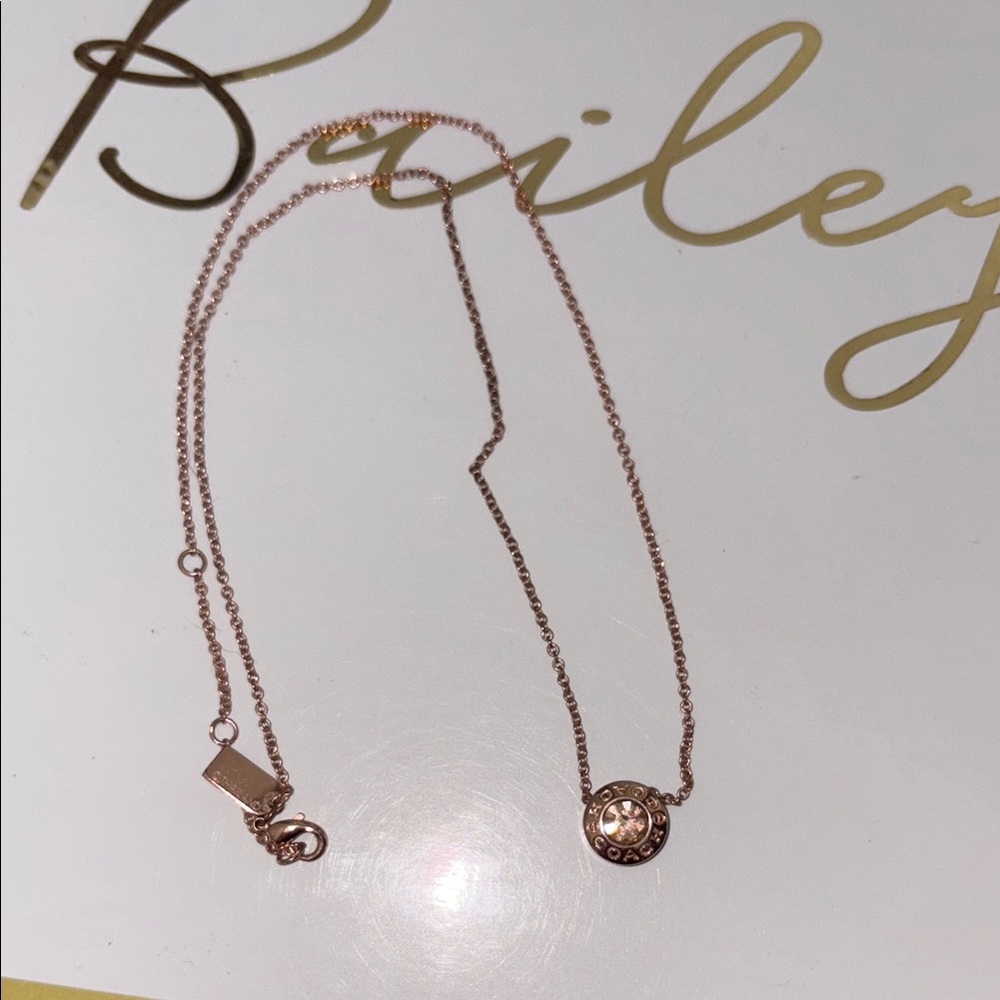 Coach Rose Gold Necklace